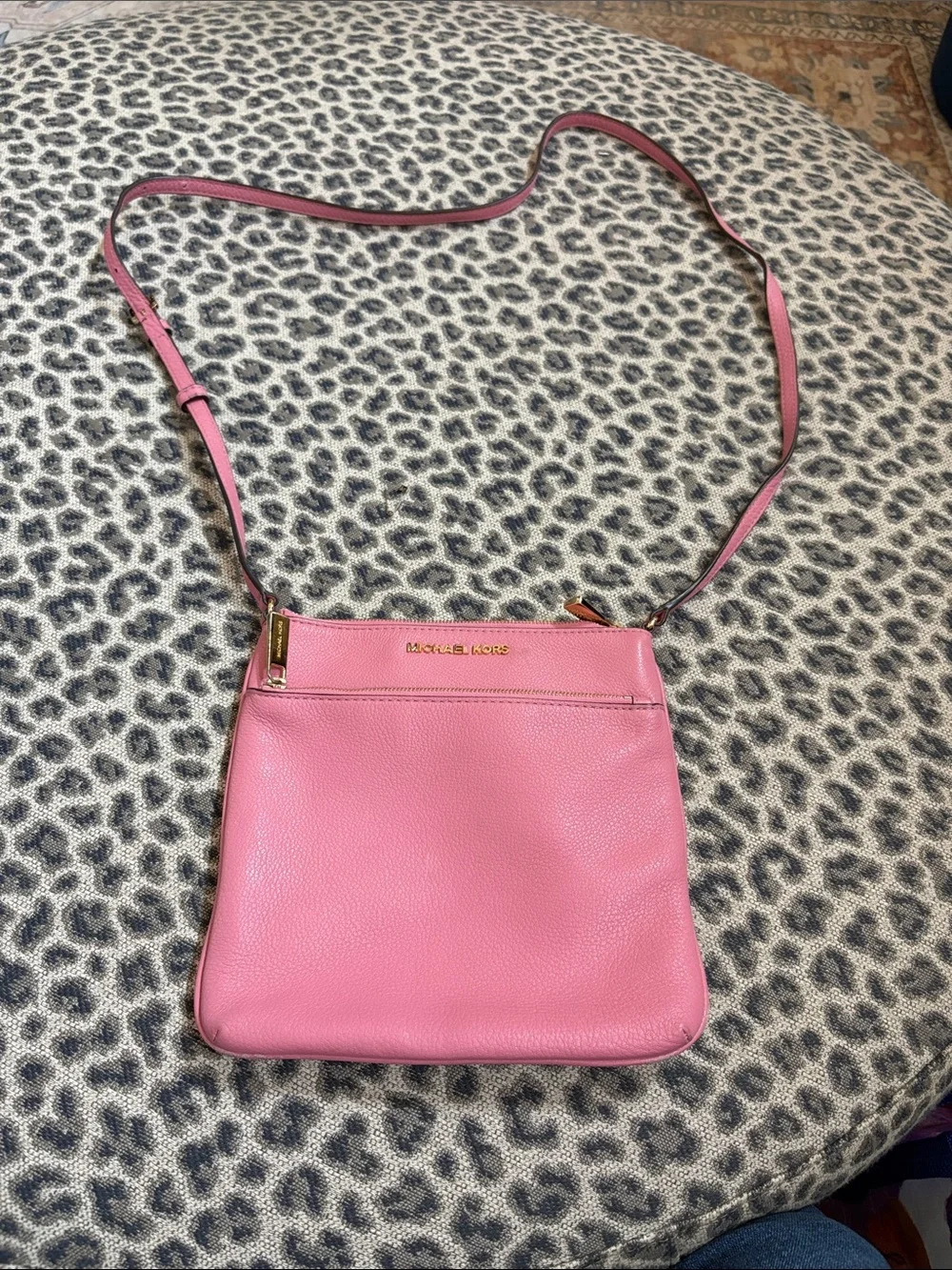 Michael Kors Pink Pebbled Leather Crossbody Purse